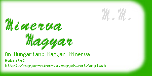 minerva magyar business card